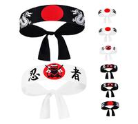 CALLARON 8 pièces Bandeau Bandeau de Karaté pour Cosplay Sport et Cuisine Accessoire Costume Ninja pour Anime et Conventions
