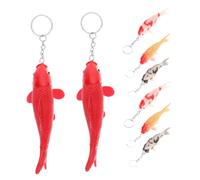 CALLARON 8 Pièces Koi Fish Keychain Adorable Pendant Décor pour Garçon Fille Favors de Fête Thématique Accessoire pour Sacs et Backpacks