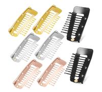 CALLARON 8 Pièces pince à perruque clips de perruque de peigne à pression perruque accessoires clips forme style Perruques d'extension de cheveux Clips Snap petites pinces à cheveux Métal