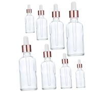 CALLARON 8Pièces Bouteilles Verre Pipette De Flacons Rechargeables Pour Bouteilles De Voyage Pour Aromathérapie