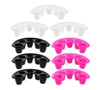 CALLARON 9 Pièces Bol à Ongles pour Nail Art en Plastique Conception à Cinq Doigts, Usage Polyvalent, Pratique Maison et Salon de Manucure Couleur Aléatoire