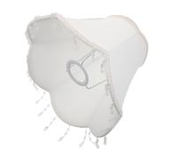 CALLARON Abat-jour en Tissu Blanc pour Lampe de Chevet et Lampadaire, Facile à Nettoyer et Résistant la Poussière, Style Européen Vintage Élégant, Compatible E27 avec Ouverture de 4 Cm