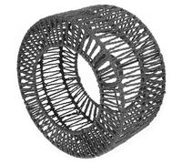 CALLARON Abat-jour Tissé en Corde de Paille pour Lampe E27, Structure Tissée en Fer, sans Bavures ni Éblouissement, Couverture Lumineuse Intérieure pour Remplacement, Taille S