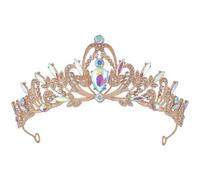 CALLARON accessoire de cheveux couronne Fille Diadèmes décor de couronne bandeaux femmes couronne noire parure de coiffure bandeau de mariée casque Coiffure élégante Alliage de zinc Coloré