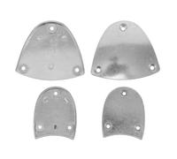 CALLARON Accessoires Arrière Aluminium pour Chaussures de Danse et Chaussures Claquettes Argenté Taille 42 avec Plaques Frontales et Vis Incluses pour Stage et Pratique 1 Paire