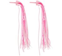 CALLARON Accessoires de Vélo pour Garçon et Filles, Rubans Suspendus au Guidon Pompons, Décoration Colorée pour Vélo et Trottinette, Paire Rose
