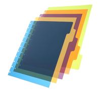 CALLARON Accessoires pour Cahier à Reliure à Disques 5 Intercalaires Amovibles Multicolores Format A4 pour Réunions et Gestion de Dossiers