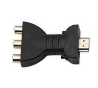 CALLARON Adaptateur de Câble Vidéo vers AV 3Rca Noir Haute Définition Câble Adaptateur Audio-Vidéo Compatible DVD Projecteur Prise en Charge 480P-1080P pour Système TV et Home Cinéma