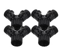 CALLARON Adaptateur de Tuyau D'arrosage Y en Abs 4pcs, Raccord Rapide Résistant à l'usure Régulateur de Pression pour Arrosage Extérieur et Jardin