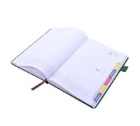 CALLARON Agenda Journalier 2027 Format A5 en Papier Pu avec Prise de Notes Flexible et Planification Annuelle, Organiseur Portable pour Bureau et École