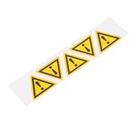 CALLARON Autocollant de Signalisation Danger Point D'exclamation Jaune, 5 Pièces, Adhésif Facile à Coller en Pp pour Zones Dangereuses et Sécurité
