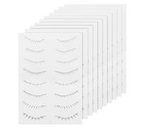 CALLARON Autocollants de Tatouage Temporaire pour Cils Inférieurs Noirs, Haute Adhérence et Fusion, 10 Feuilles en Papier Tatouage Pet, pour Mariage et Scène