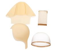 CALLARON Bald Cap And Hair Net Set For Adults Reusable And Disposable Realistic Makeup Accessory For Theater Ballet Costume Food Service Hygiene