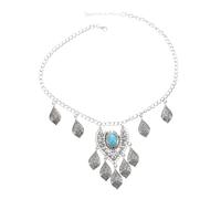 CALLARON Bandeau Chaîne Frontale Turquoise Taille Unique Bijou De Danse Du Ventre Ethnique Pour Femmes Pompon Cérémonie Photo Voyage