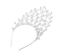 CALLARON Bandeau De Chapeau En Filet A Bandeau Headswear De Mariage Accessoire De Coiffure Femme Accessoires De Cheveux Des Filles Groupes De Cheveux De Fête Blanche Imitation Perles