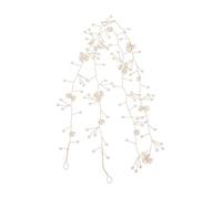 CALLARON bandeau fleur de perle est venu de mariée perles mariées faire la fête floral fleurs de cheveux pour les femmes vigne de cheveux de mariage Alliage de zinc Golden