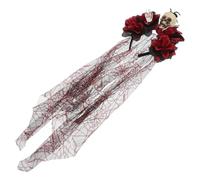 CALLARON Bandeau Halloween Femme avec Voile de Fleurs et Crâne Accessoire Cosplay Élégant pour Fête des Morts Parfait pour Événements Thématiques et Célébrations