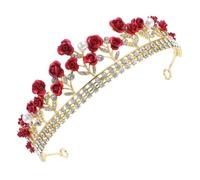 CALLARON Bandeau pour Cheveux avec Motifs Roses Serre-tête Cristal Coiffe Créative de Mariage