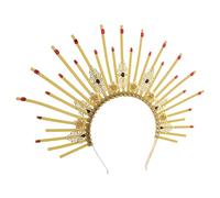 CALLARON bandeau vintage bandeaux de cosplay casque de la couronne Couronnes pour les femmes bandeaux d'halloween pour adultes Stars and Moon Hairband bandeau de déesse Plastique Doré