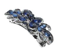 CALLARON Barrette à Cheveux Femme Fleur en Alliage et Cristaux, Facile à Ouvrir, Ne Décolore Pas, Accessoire Élégant pour Usage Quotidien