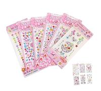 CALLARON Bijoux de Visage Strass Autocollants 6 Feuilles Taille Unique pour Garçon et Filles Festivals Halloween Cosplay Accessoires Corps Visage