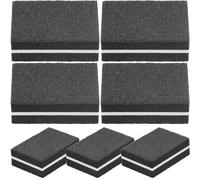 CALLARON Bloc Polissoir Lime à Ongles en Mousse Double Face Noir, Mini Bloc 50 Unités pour Ponçage et Soin des Ongles Mains et Pieds
