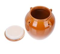 CALLARON Bocal à Cornichons en Céramique Scellée avec Couvercle, Surface Lisse sans Bavures, Facile à Stocker Cuisine Fermentation des Aliments