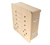CALLARON Boîte boîte de pédicure pot de moxibustion des pieds support de moxibustion cas de brûleur de moxa en bois caisse de moxibustion en bois acier inoxydable