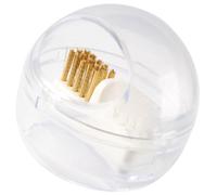 CALLARON Boîte de 1 Brosse Détachable pour Embouts de Ponceuse à Ongles, Poils Souples et Rigides, Brosse de Nettoyage Transparente Blanche pour Accessoires de Manucure et Nail Art