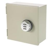 CALLARON Boîte de Protection pour Prises Électriques Verrouillage à Code Rotatif en Acier Inoxydable Beige, Résistante à L'usure, pour Usage Intérieur et Extérieur