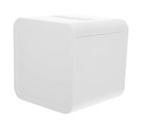 CALLARON Boite Papier Toilette en Plastique Blanc Carré Surface Lisse, Pratique à Utiliser, pour Salle de Bain et Coiffeuse, Design Simple et Stylé