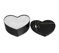 CALLARON Boîte Présent Forme Cœur Noire, Coffret Décoratif pour Anniversaire et Mariage, Emballage Créatif pour Fleurs et Petits Présents, Boîte en Carton Rigide, Saint-valentin et Fête