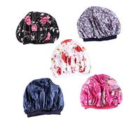 CALLARON Bonnet De Nuit En Satin Pour Femme Bonnet De Couchage Élastique Large Taille Xl Bleu Marine Confortable Maison Et Salon