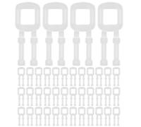 CALLARON Boucles de Cerclage Plastique Transparent 100 Pcs 60 Mm Pp/pe pour Emballage Manuel, Outil de Cerclage Sécurisé et Clips de Sangle pour Colis Industriel et Expédition