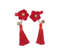 CALLARON Boucles d'oreilles de la dynastie épingle Rouge agrafe enfants gland pince à cheveux pour vêtements chinois han