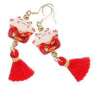 CALLARON Boucles D'oreilles Pendantes Femme Chat Amulette Céramique Léger Créatif Présent Fêtes Shopping