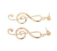 CALLARON Boucles Oreilles Créoles Notes De Musique Pendantes Pour Femmes Bijoux Extravagants à Crochet Avec Motif Musical Rétro