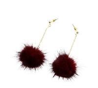 CALLARON Boucles Oreilles Pompon Oreilles de Chat Accessoires Élégants et Originaux pour Femmes et Bijoux Hiver Faits de Matériaux Sûrs