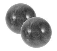 CALLARON Boules De Massage En Jade Noir Bleu 2 Pièces Balles De Fitness Pour Mains Boules Roulantes Portatives Soulagement Stress Et Stimulation Musculaire Seniors Exercice Santé Mains Maison