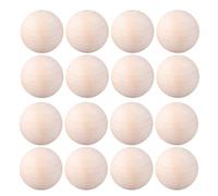 CALLARON Boules en Bois Naturel Brut 22 Mm, Lot de 20 Pièces pour Artisanat, Loisirs Créatifs et Décoration de Noël, Sphères Multifonctions Trou pour Perler et Guirlande, pour Projets DIY