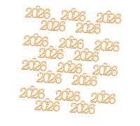 CALLARON Breloques Pendentifs 2026 En Acier Inoxydable Doré Kit De Création Bijoux Années Scolaires Pour Bracelets, Porte-clés Et Déco Fêtes En Lot De 20 Pièces 8x16 Mm 0,63 g