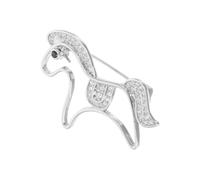 CALLARON Broche Cheval Épingle à Cravate Bijou Revers Pince Foulard Smoking Faite Main Femme Métal Adorable