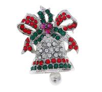 CALLARON Broche Cloche De Noël Vintage Épingle De Costume Parure De Robe Pour Fêtes
