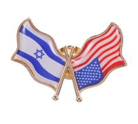 CALLARON Broche Drapeau Israël-états-unis En Alliage Émaillé, Épinglette Patriotique Multinationale, Accessoire Unitaire Pour Vêtements Et Chapeaux, Symbole D'amitié Et Fierté Internationale