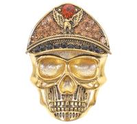 CALLARON Broche tête de mort - Broche fierté - Fermoir corbeau - Broches paresseux - Cardigan - Loup - Camée - Chaîne en - Fermoirs de masque - Strass - Chapeau de Cravate - Jolie épingle à