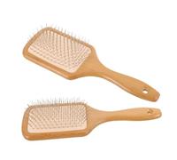 CALLARON Brosse à Cheveux De Massage En Acier Inoxydable Lot De 2, Peigne Lisseur à Cheveux Carré 172 Dents, Portable Pour Femmes, Démêlage Antistatique Usage Voyage Bureau
