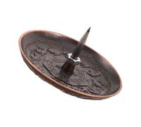 CALLARON Brûleur Moxa avec Signe Astrologique Chinois, Porte-parfum avec Grand Bac Collecteur, Support Moyen pour Bâtonnets de Moxibustion en Céramique, pour Aromathérapie et Bien-domicile