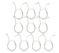 CALLARON Câble d'alimentation pour Tube LED 3 Broches Double Extrémité, Rallonge Stable en Plastique Blanc 100x1,5cm pour Éclairage sous Meuble et Garage, Pack de 10 Pièces