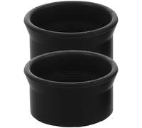 CALLARON Capuchons en Caoutchouc Noir Anti-éblouissement Lot de 2 Épaisseur 9 Millimètres Oculaire Confortable et Solide, Accessoire pour Oculaires de Microscope et Jumelles