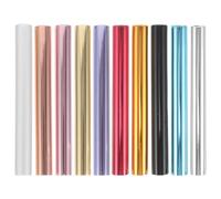 CALLARON Capuchons Métalliques de Protection pour Pinceaux à Ongles 10 Pièces Multicolores Noir Brillant Jaune Brillant Rouge Vif Bleu Féerique Violet Féerique Argenté Mat Or Scintillant